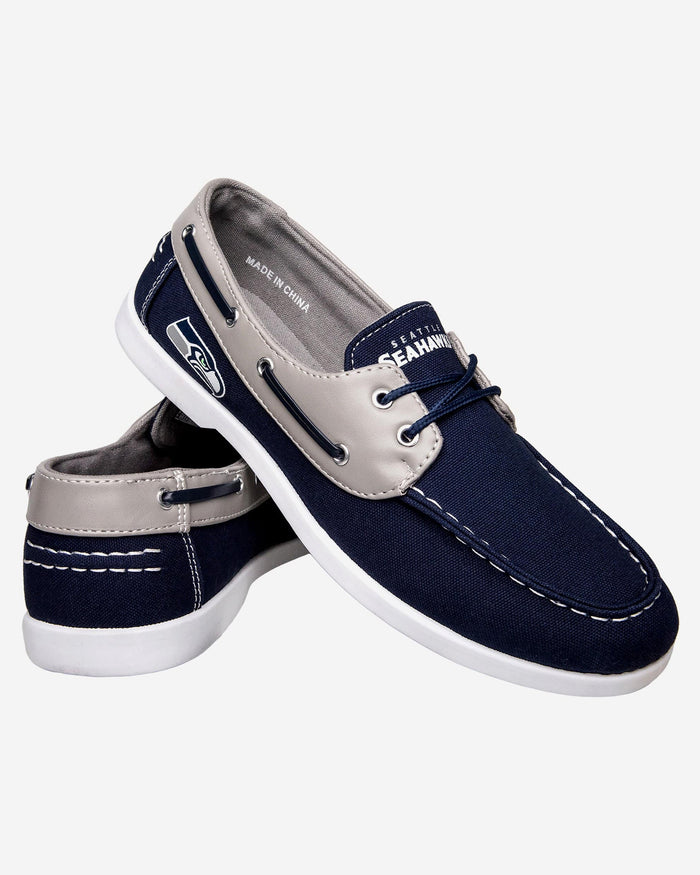 Seattle Seahawks Mens Side Logo Canvas Shoe FOCO - FOCO.com