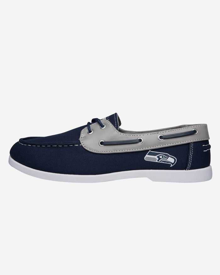 Seattle Seahawks Mens Side Logo Canvas Shoe FOCO - FOCO.com