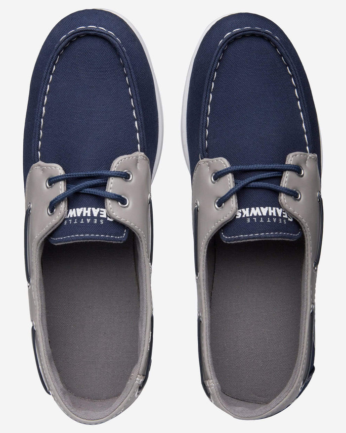 Seattle Seahawks Mens Side Logo Canvas Shoe FOCO - FOCO.com