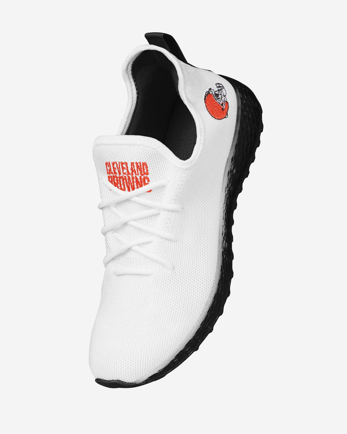 Cleveland Browns Gradient Midsole White Sneakers FOCO - FOCO.com