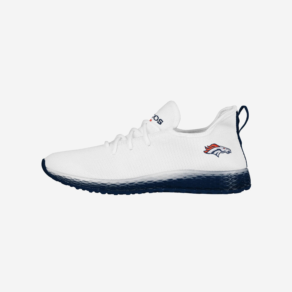 Denver Broncos Gradient Midsole White Sneakers FOCO 7 - FOCO.com