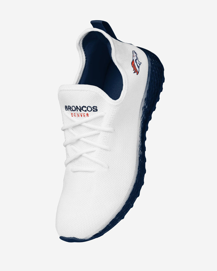 Denver Broncos Gradient Midsole White Sneakers FOCO - FOCO.com