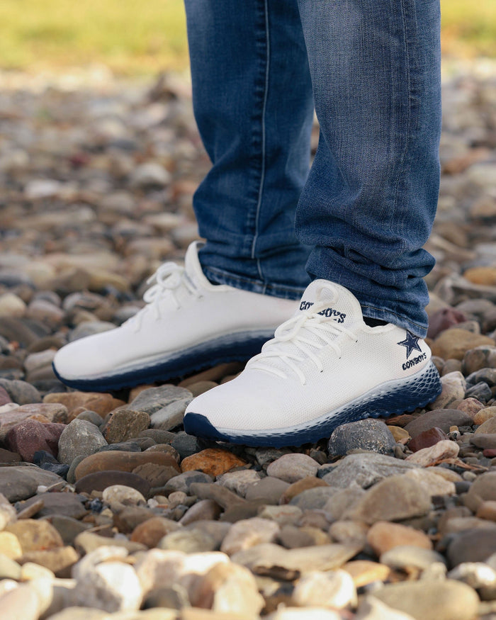 Dallas Cowboys Gradient Midsole White Sneakers FOCO - FOCO.com