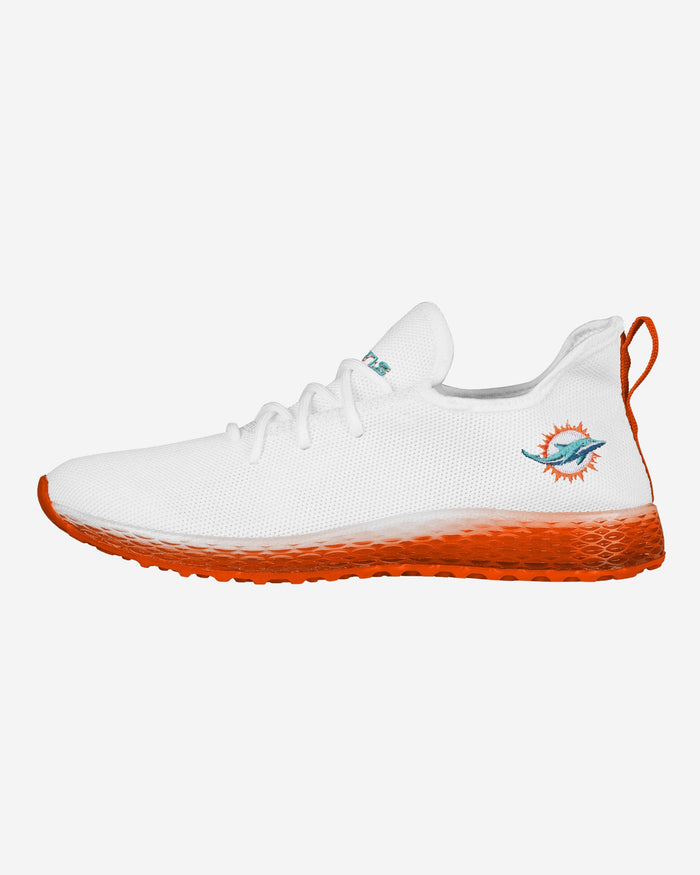 Miami Dolphins Gradient Midsole White Sneakers FOCO 7 - FOCO.com