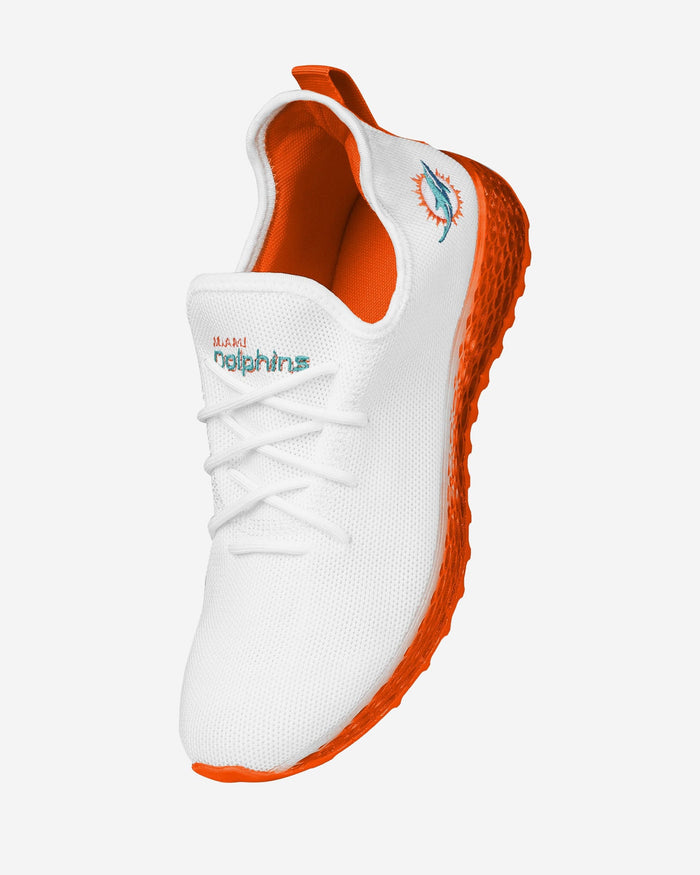 Miami Dolphins Gradient Midsole White Sneakers FOCO - FOCO.com