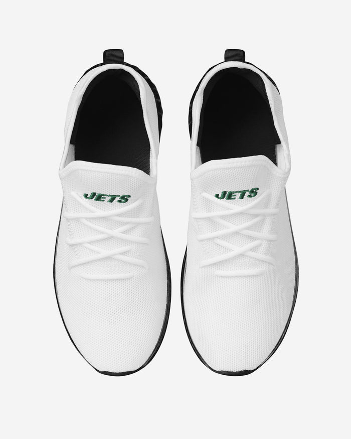 New York Jets Gradient Midsole White Sneakers FOCO - FOCO.com