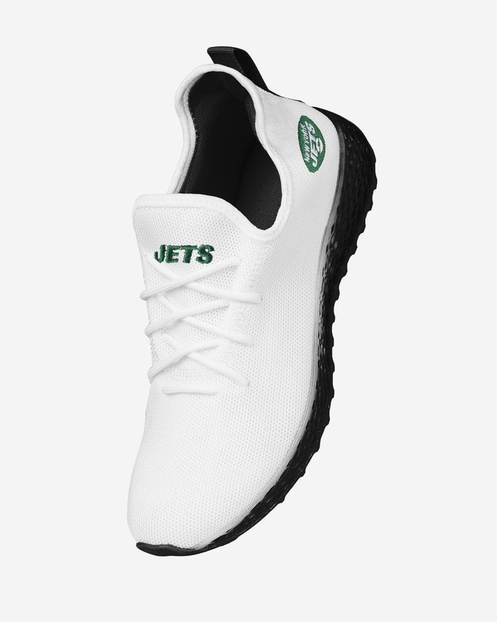 New York Jets Gradient Midsole White Sneakers FOCO - FOCO.com