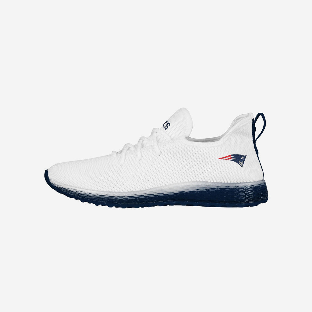 New England Patriots Gradient Midsole White Sneakers FOCO 7 - FOCO.com