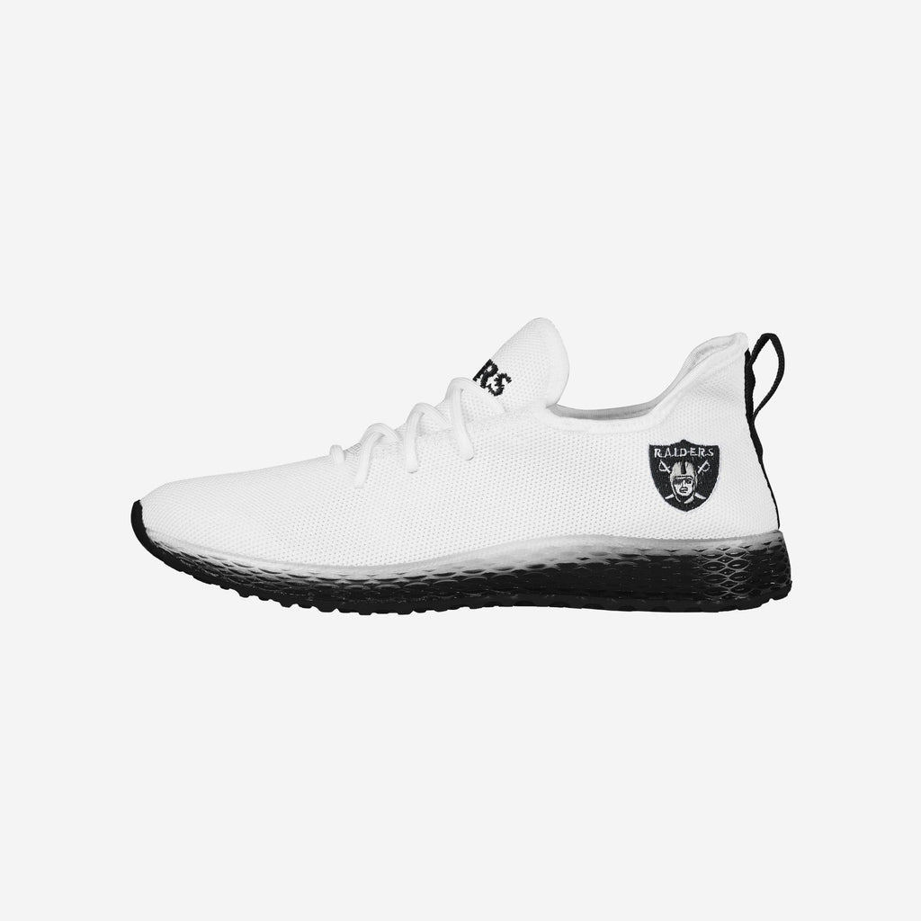 Las Vegas Raiders Gradient Midsole White Sneakers FOCO 7 - FOCO.com