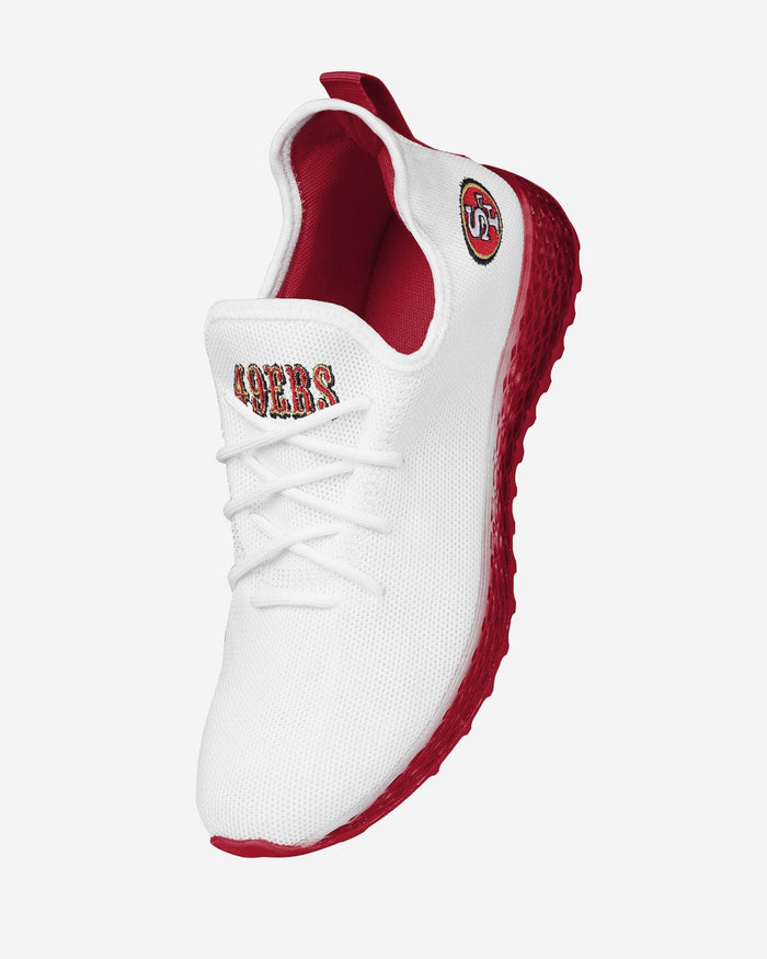 San Francisco 49ers Gradient Midsole White Sneakers FOCO - FOCO.com