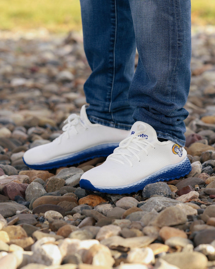 Los Angeles Rams Gradient Midsole White Sneakers FOCO - FOCO.com