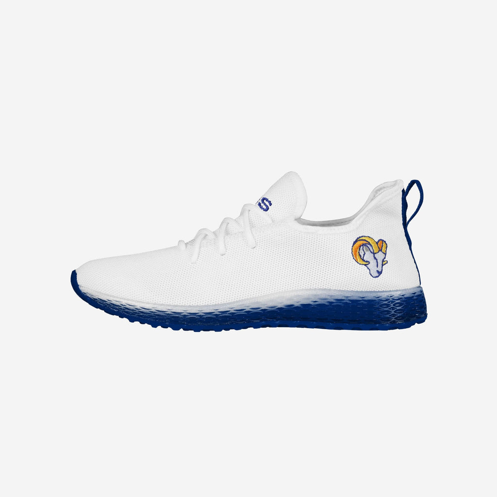 Los Angeles Rams Gradient Midsole White Sneakers FOCO 7 - FOCO.com