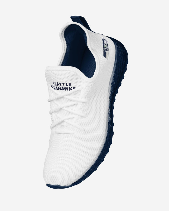 Seattle Seahawks Gradient Midsole White Sneakers FOCO - FOCO.com