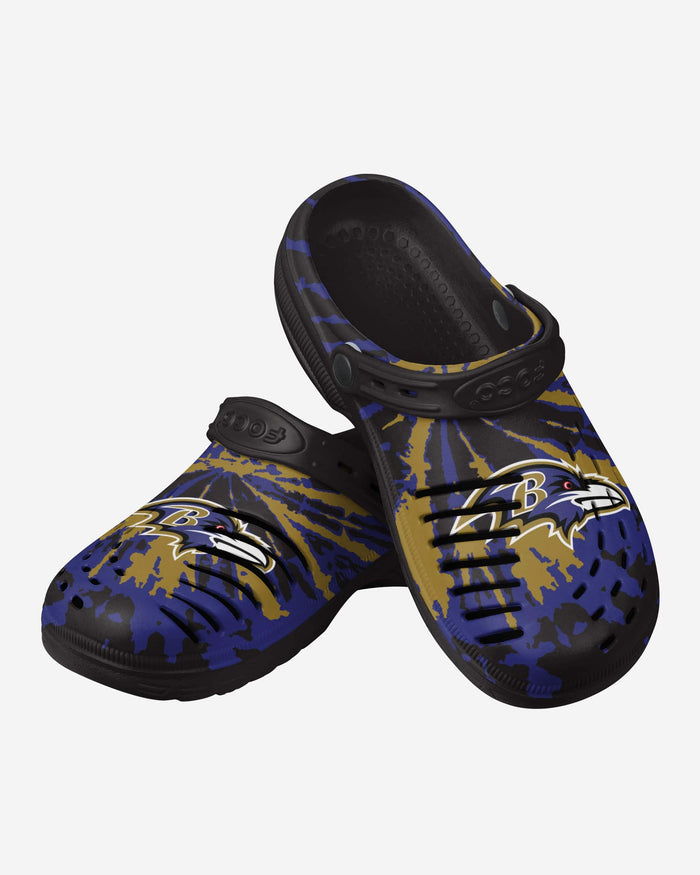 Baltimore Ravens Tie-Dye Clog With Strap FOCO - FOCO.com