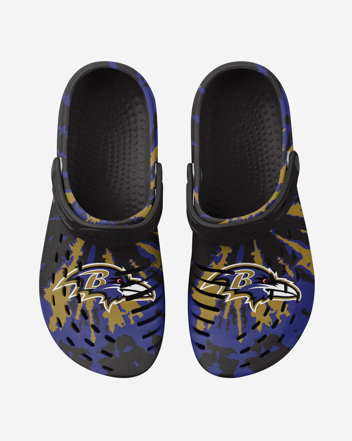 Baltimore Ravens Tie-Dye Clog With Strap FOCO - FOCO.com