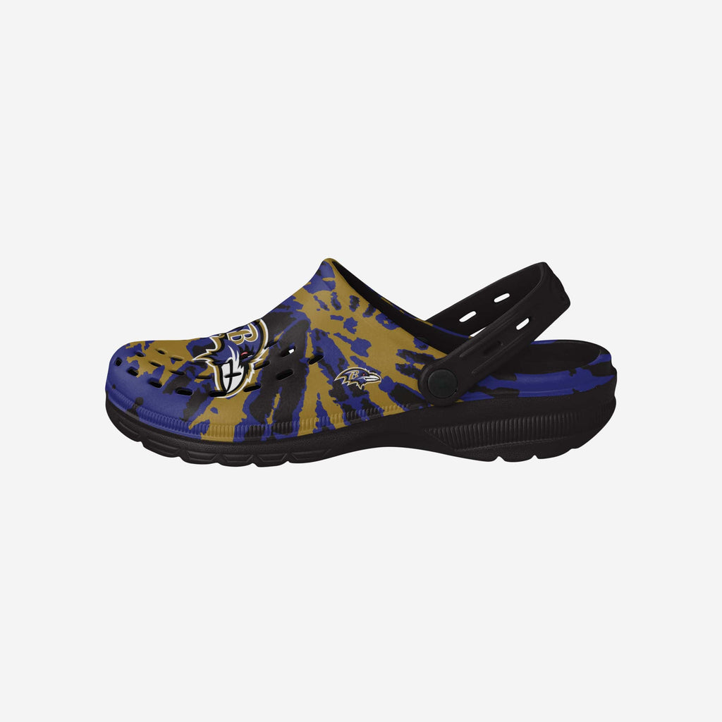 Baltimore Ravens Tie-Dye Clog With Strap FOCO S - FOCO.com