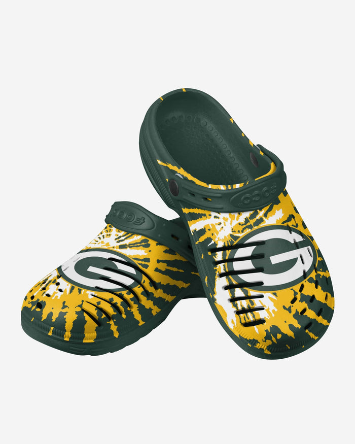 Green Bay Packers Tie-Dye Clog With Strap FOCO - FOCO.com