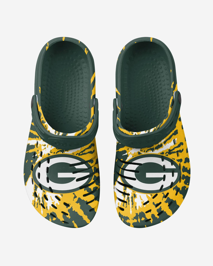 Green Bay Packers Tie-Dye Clog With Strap FOCO - FOCO.com