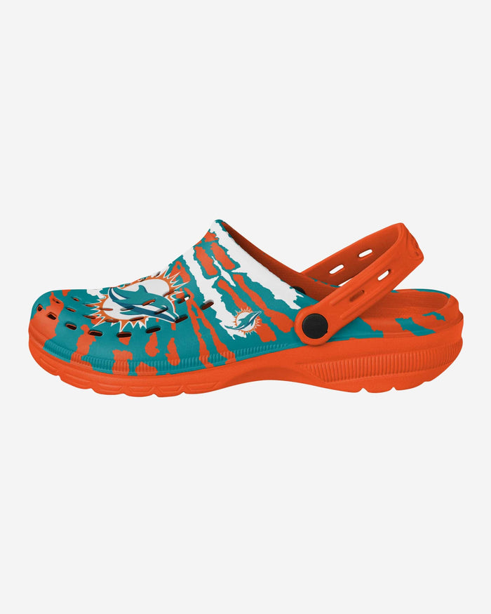 Miami Dolphins Tie-Dye Clog With Strap FOCO S - FOCO.com