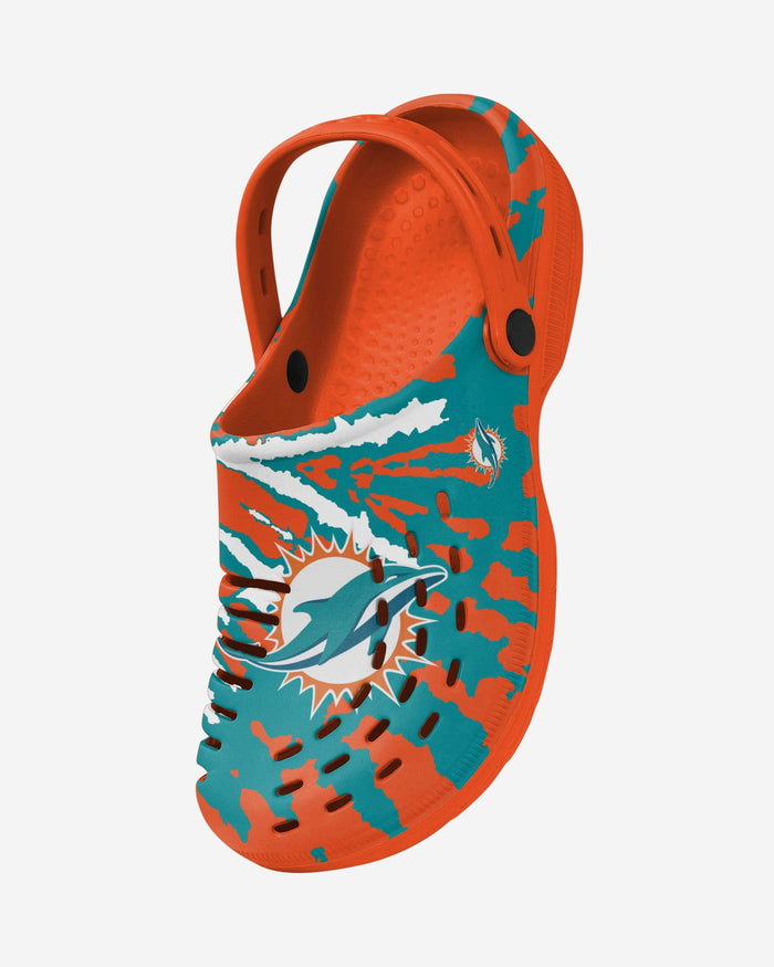 Miami Dolphins Tie-Dye Clog With Strap FOCO - FOCO.com