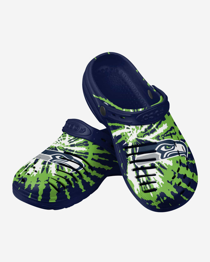 Seattle Seahawks Tie-Dye Clog With Strap FOCO - FOCO.com