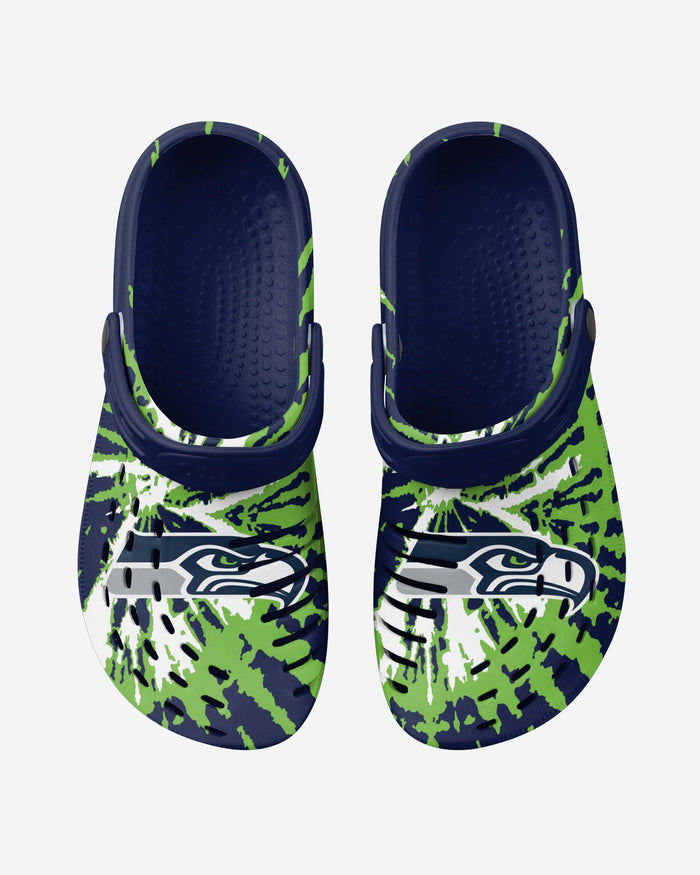 Seattle Seahawks Tie-Dye Clog With Strap FOCO - FOCO.com