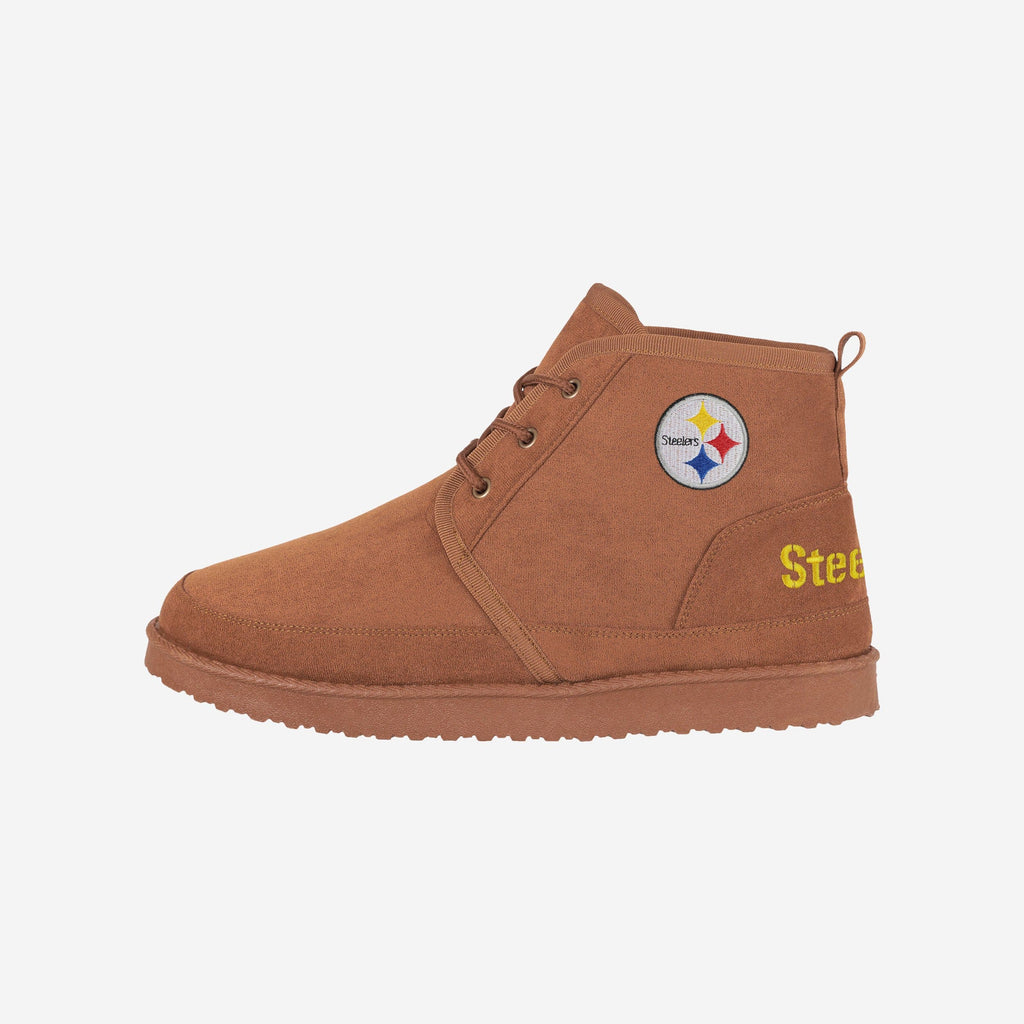 Pittsburgh Steelers Team Logo Sherpa Lined Boot FOCO 7 - FOCO.com