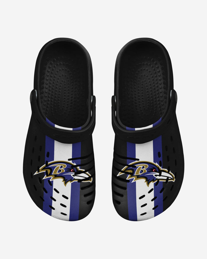 Baltimore Ravens Team Stripe Clog With Strap FOCO - FOCO.com