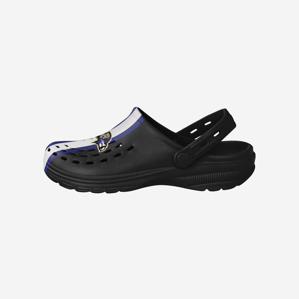 Baltimore Ravens Team Stripe Clog With Strap FOCO S - FOCO.com