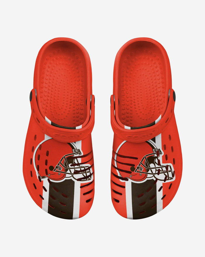 Cleveland Browns Team Stripe Clog With Strap FOCO - FOCO.com