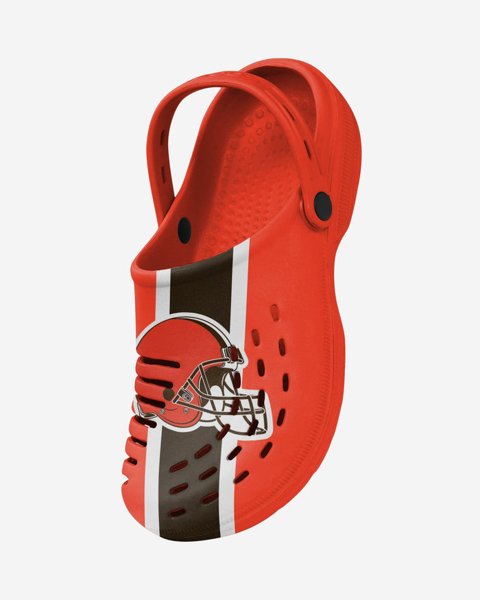 Cleveland Browns Team Stripe Clog With Strap FOCO - FOCO.com