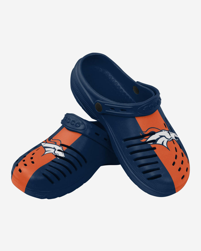 Denver Broncos Team Stripe Clog With Strap FOCO - FOCO.com