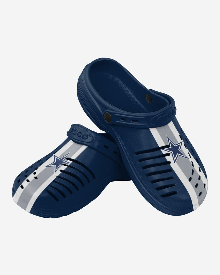 Dallas Cowboys Team Stripe Clog With Strap FOCO - FOCO.com