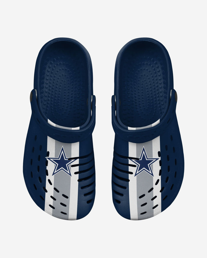 Dallas Cowboys Team Stripe Clog With Strap FOCO - FOCO.com