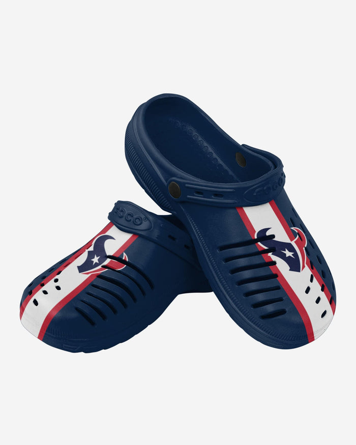 Houston Texans Team Stripe Clog With Strap FOCO - FOCO.com