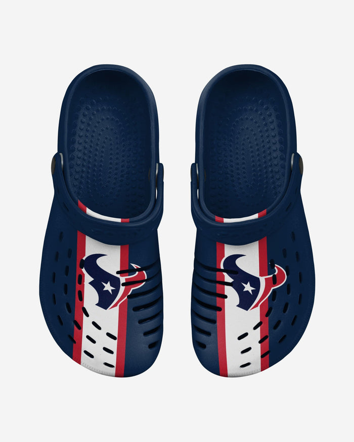 Houston Texans Team Stripe Clog With Strap FOCO - FOCO.com