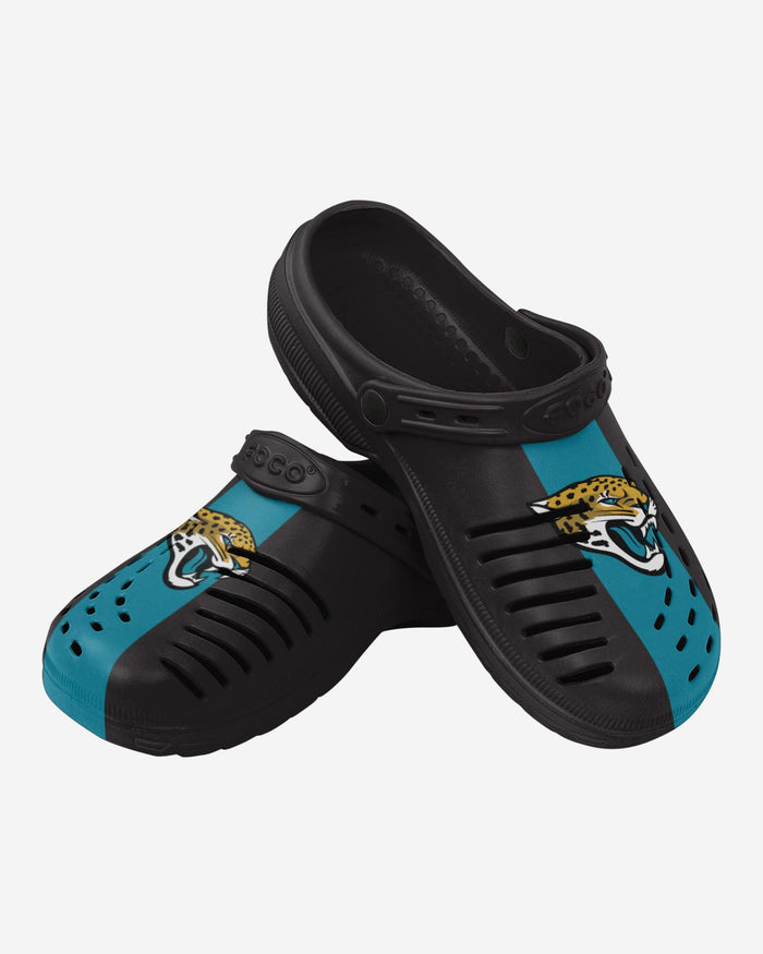 Jacksonville Jaguars Team Stripe Clog With Strap FOCO - FOCO.com