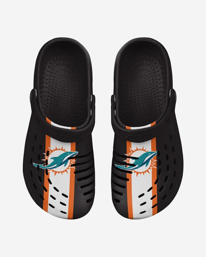 Miami Dolphins Team Stripe Clog With Strap FOCO - FOCO.com