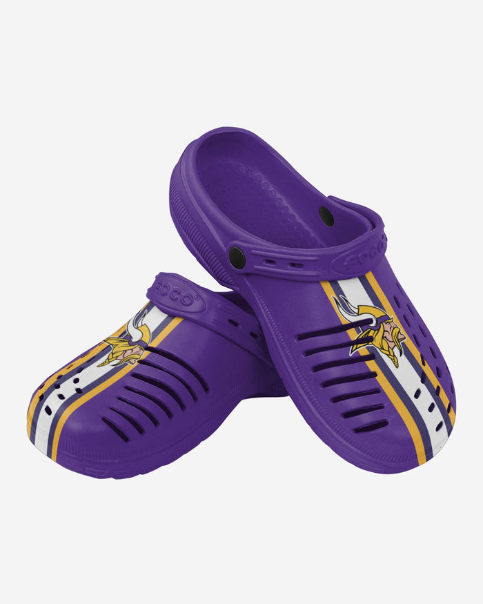 Minnesota Vikings Team Stripe Clog With Strap FOCO - FOCO.com