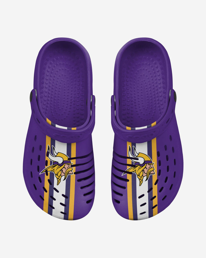 Minnesota Vikings Team Stripe Clog With Strap FOCO - FOCO.com