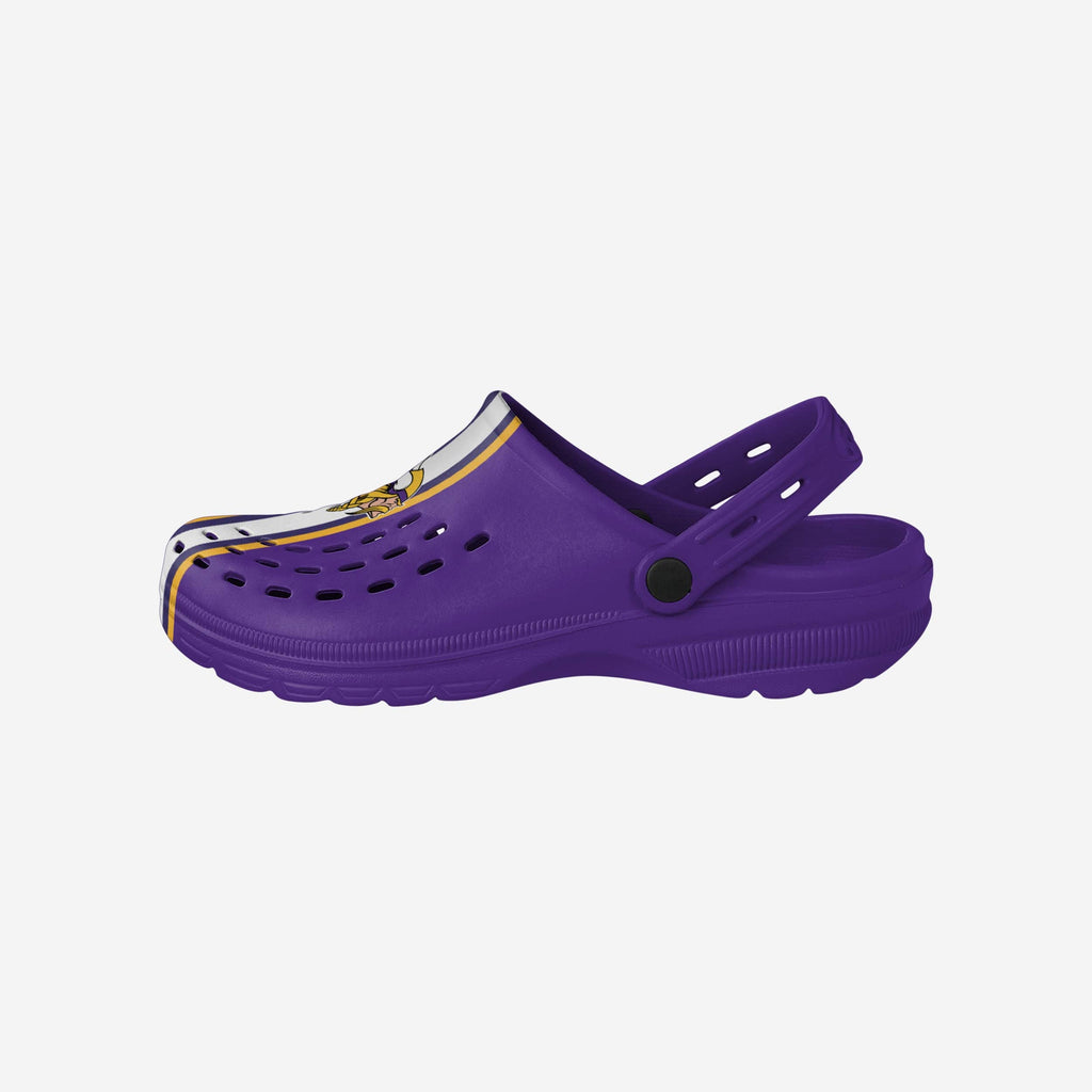 Minnesota Vikings Team Stripe Clog With Strap FOCO S - FOCO.com