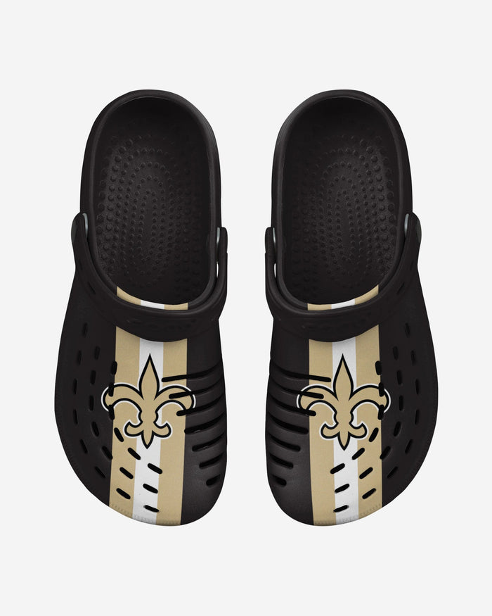 New Orleans Saints Team Stripe Clog With Strap FOCO - FOCO.com