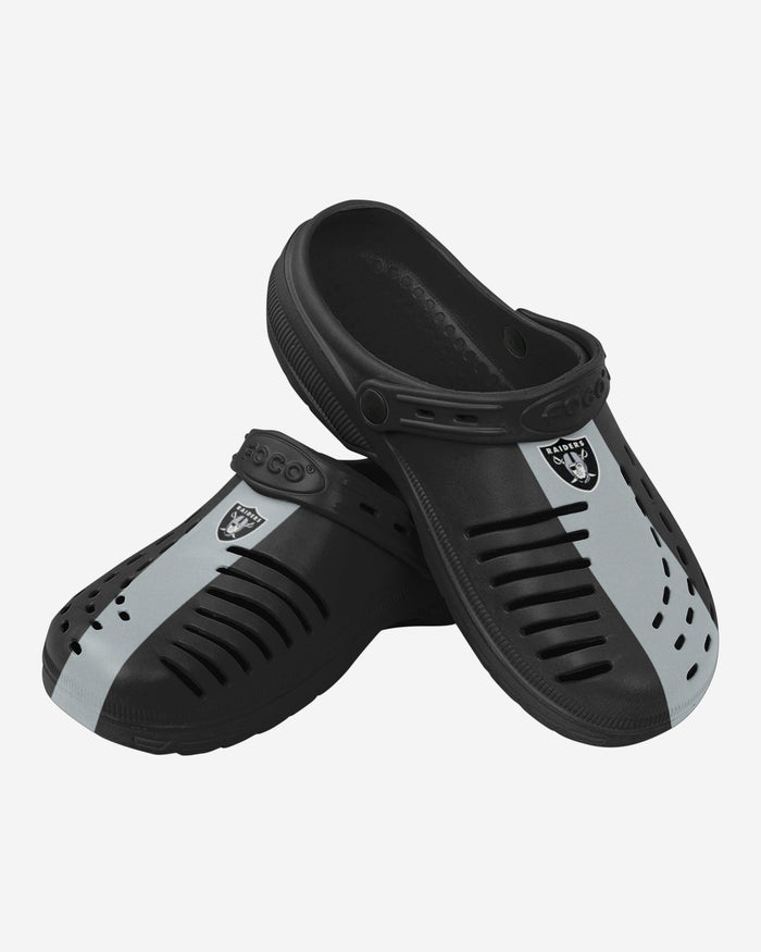 Las Vegas Raiders Team Stripe Clog With Strap FOCO - FOCO.com
