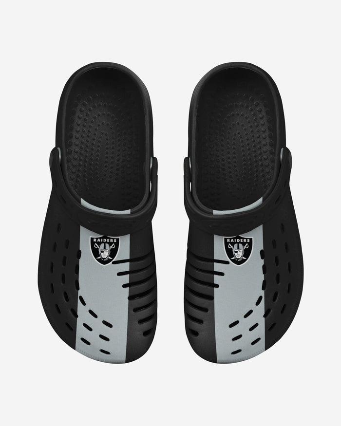 Las Vegas Raiders Team Stripe Clog With Strap FOCO - FOCO.com