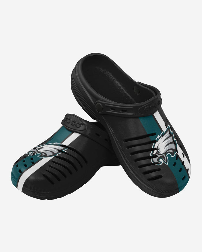 Philadelphia Eagles Team Stripe Clog With Strap FOCO - FOCO.com