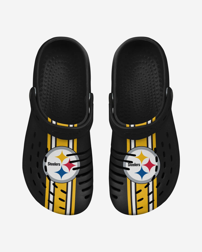 Pittsburgh Steelers Team Stripe Clog With Strap FOCO - FOCO.com