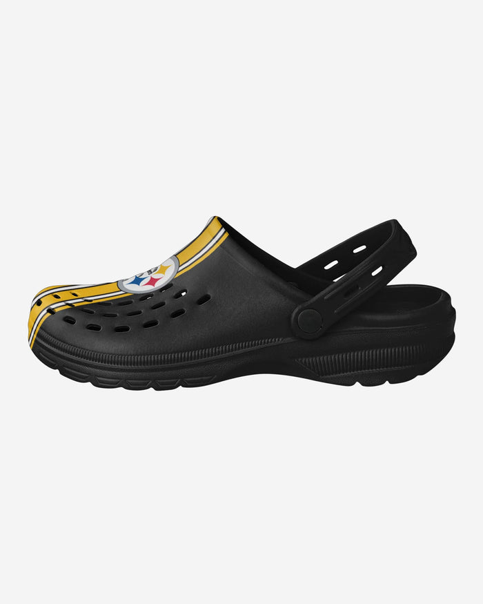 Pittsburgh Steelers Team Stripe Clog With Strap FOCO S - FOCO.com