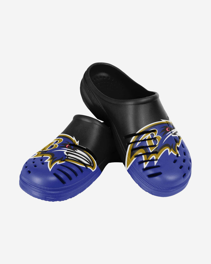 Baltimore Ravens Youth Colorblock Big Logo Clog FOCO - FOCO.com