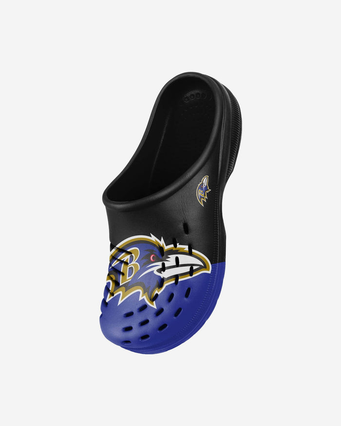 Baltimore Ravens Youth Colorblock Big Logo Clog FOCO - FOCO.com