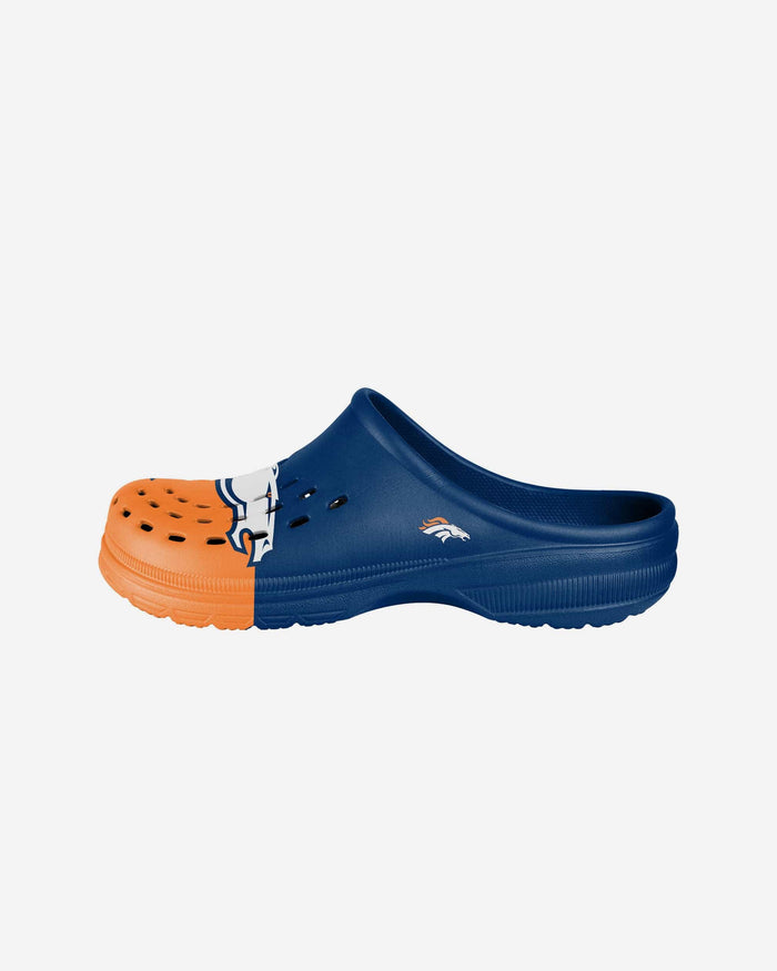 Denver Broncos Youth Colorblock Big Logo Clog FOCO S - FOCO.com